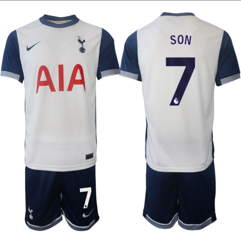 Men 2024-2025 Club Tottenham home White #7 Soccer Jersey->tottenham jersey->Soccer Club Jersey